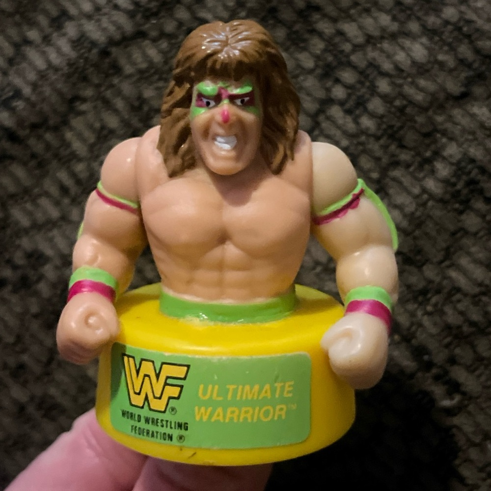 Ultimate warrior wwf wwe 1991 wrestler vintage toy pencil sharpener  toy